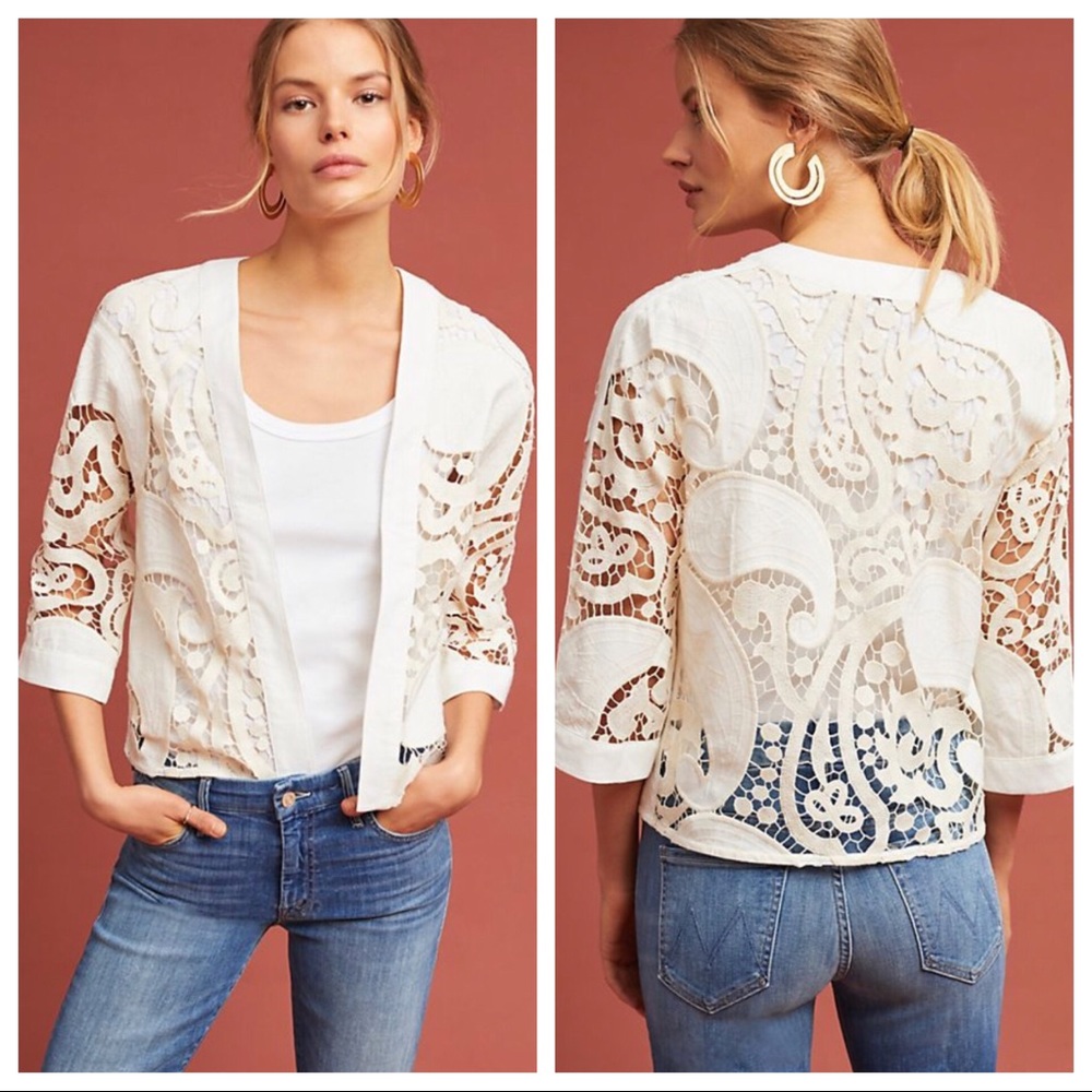🆕NWT rare Romantic Swirled Lace Kimono